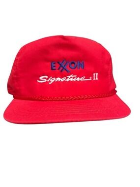 Vintage‎ Exxon Signature II Hat Adjustable Red